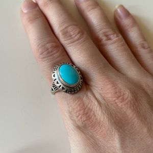 Vintage Native American handmade 925 Turquoise Ring